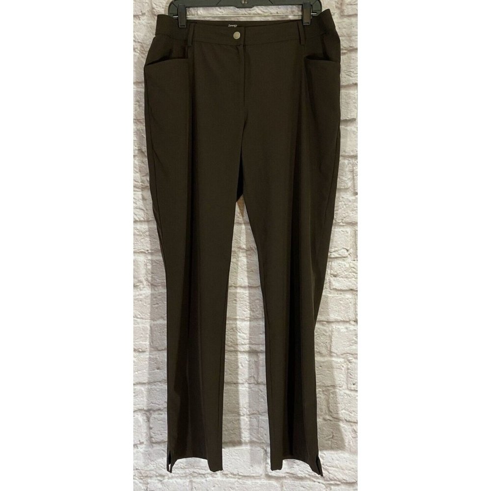 Zenergy CHICOS 2 L Brown Outdoor Pants Activewear‎ Pockets Moisture Wicking 9172